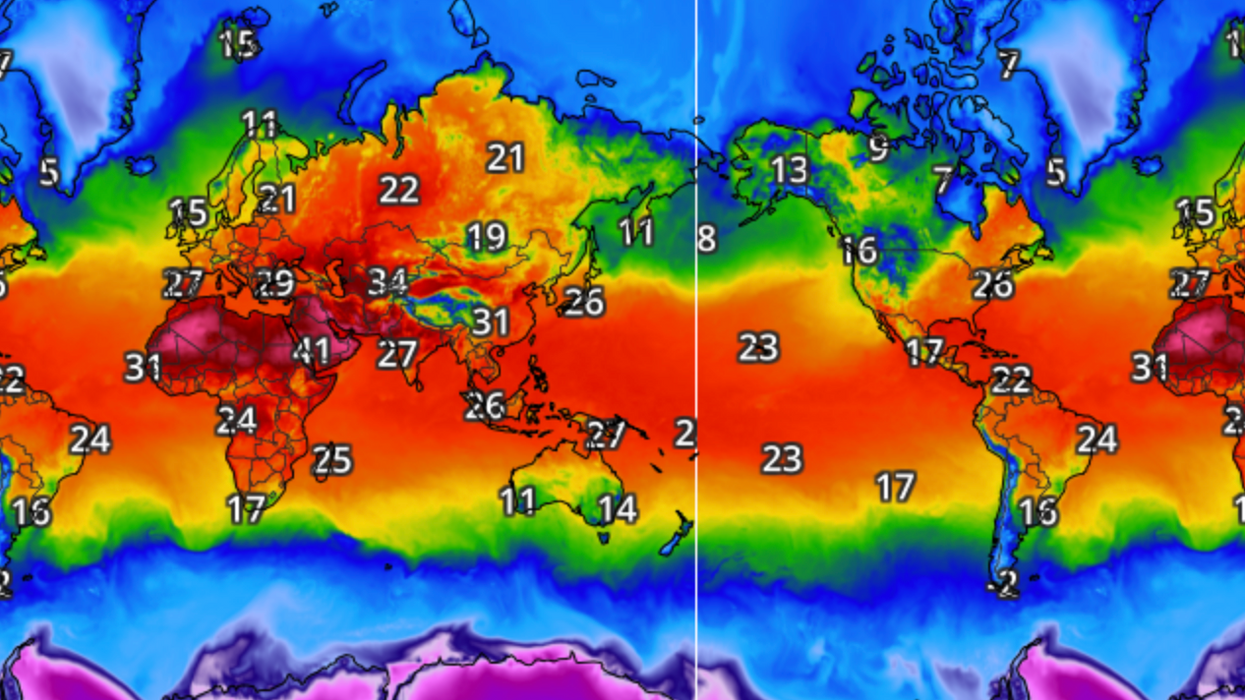 World heat map
