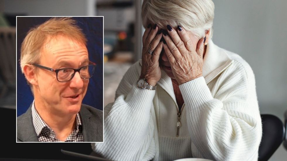 Worried pensioner and Paul Johnson