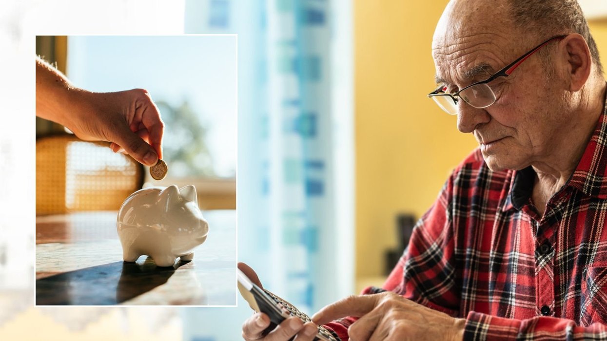 Worried pensioner and pension pot