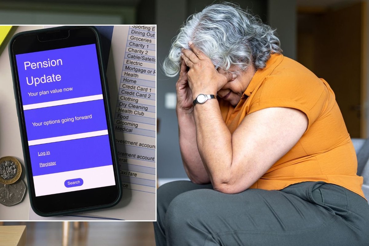Worried pensioner and pension update on phone
