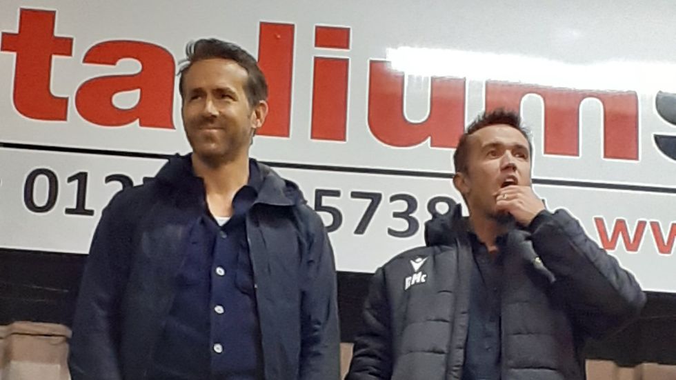 Wrexham AFC owners Ryan Reynolds (left) and Rob McElhenney