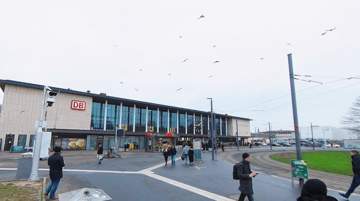 Würzburg Central Station in Bavaria