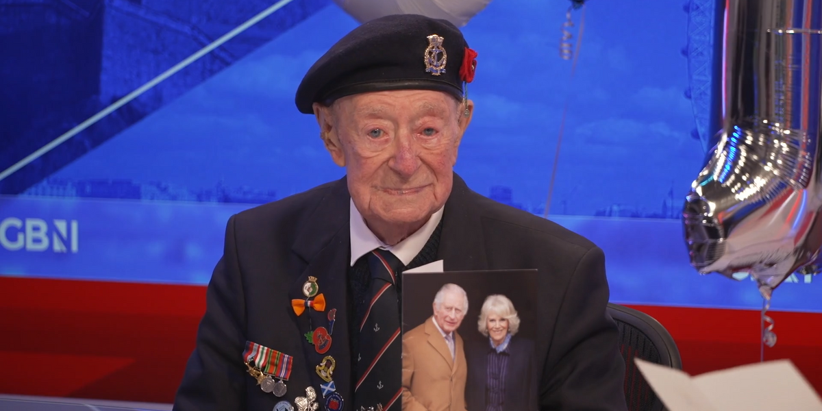 NextImg:WATCH: World War Two veteran visibly moved as he turns 100 years old live on GB News