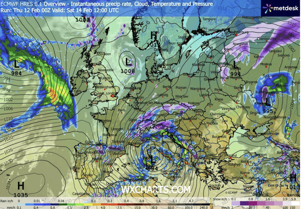 WX Chart weather map