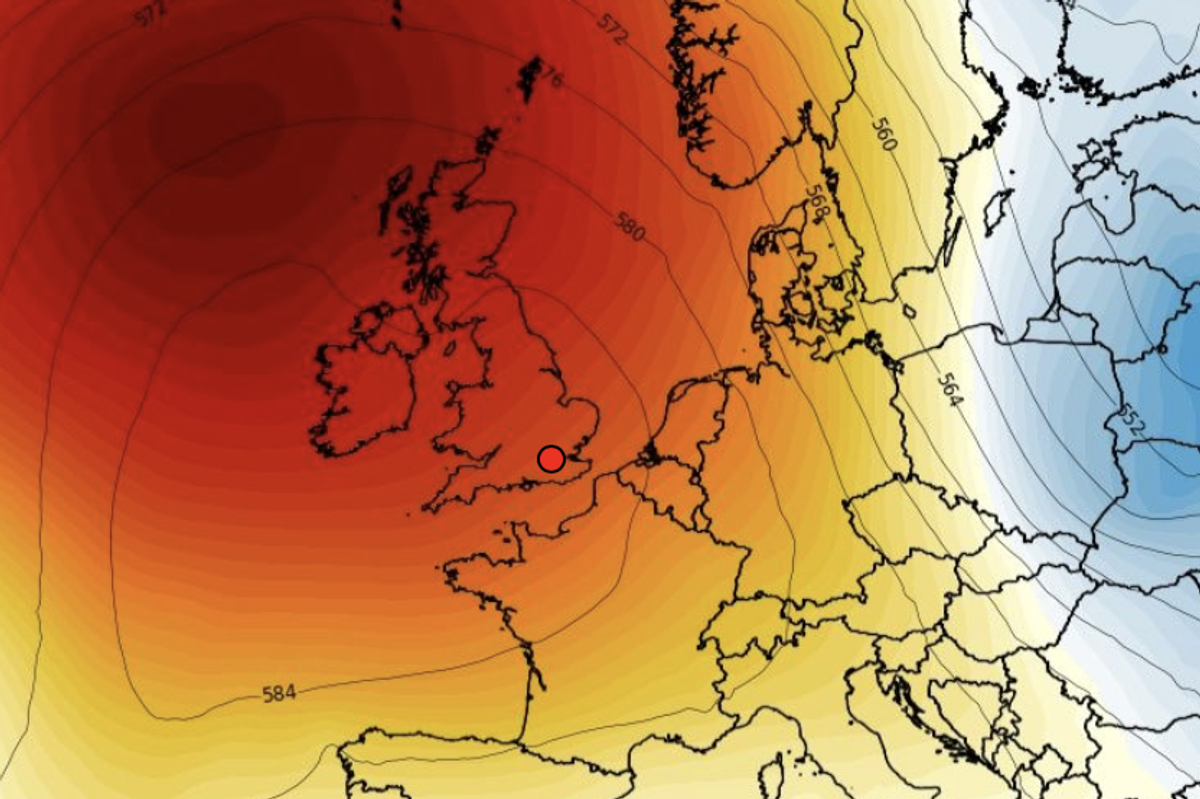 WX Charts map shows daytime temperatures rising