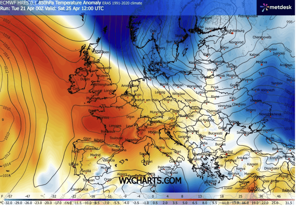 WX Charts weather map