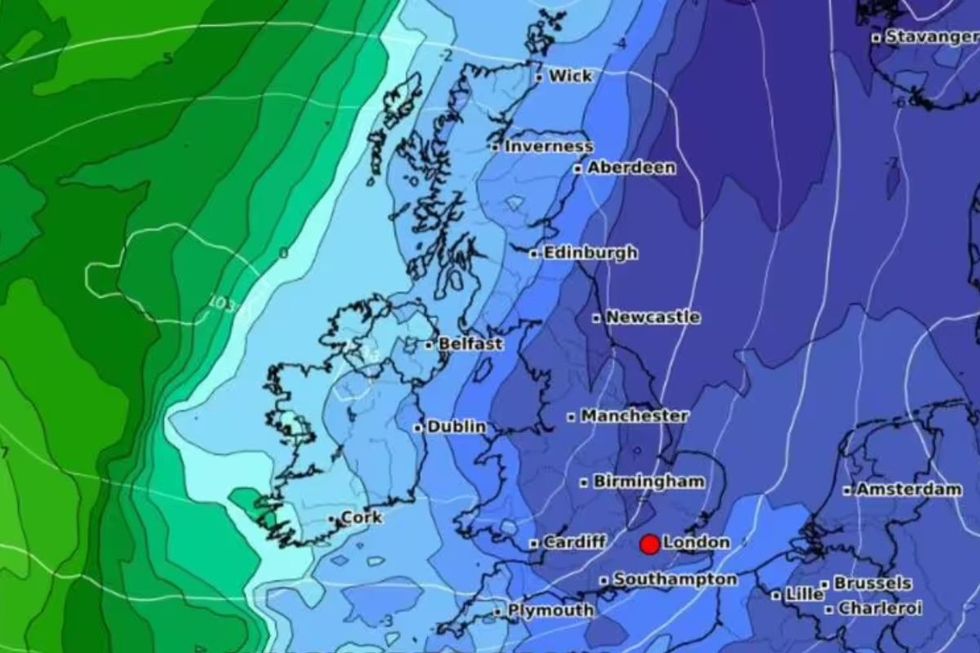 WXCharts' cold weather map