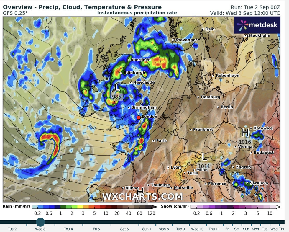 WXCHARTS has tracked this week's washout starting today
