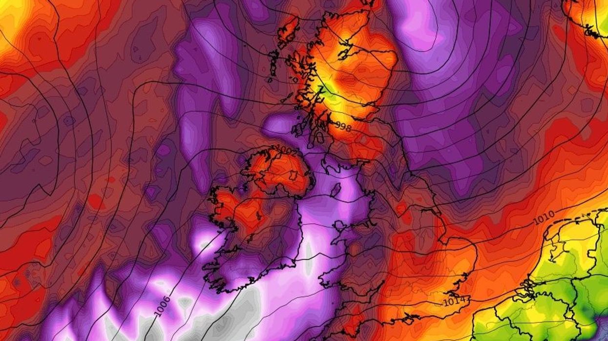WXCHARTS summary of maximum wind gusts on Thursday