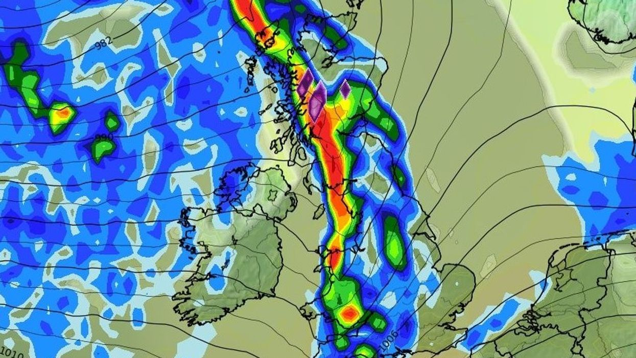 WXCHARTS' weather forecast for Wednesday