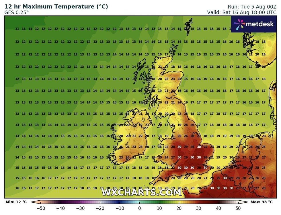 WXCHARTS weather map on August 16