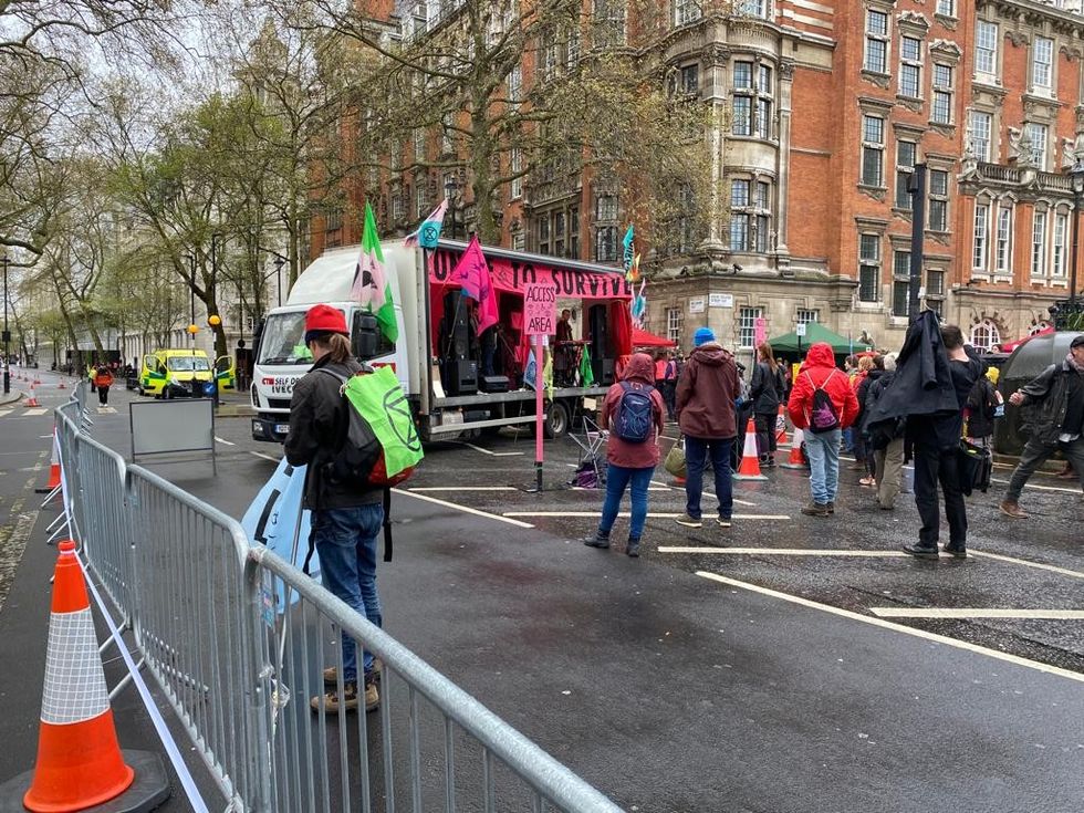 XR lorry in Westminster