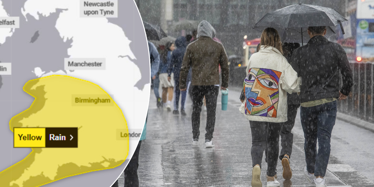 NextImg:Met Office issues 24hr rain warning as Britain to be lashed just hours after being rocked by thunderstorms