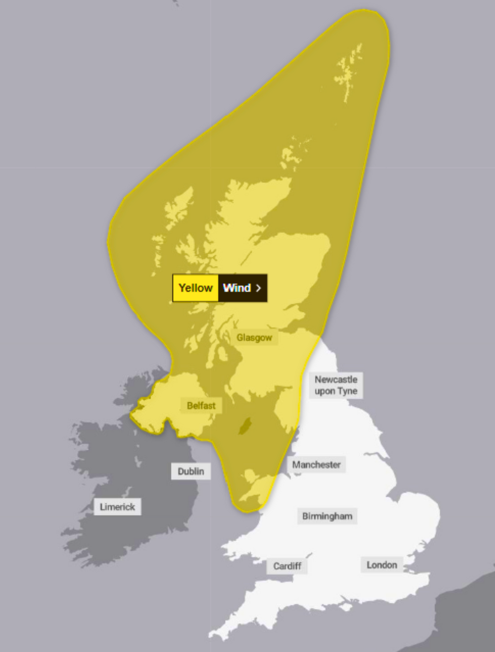 Yellow warning