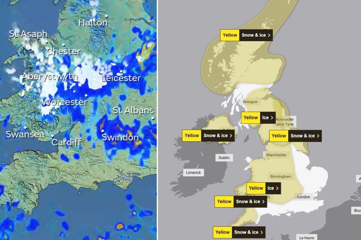 Yellow weather alerts have been issued across the country
