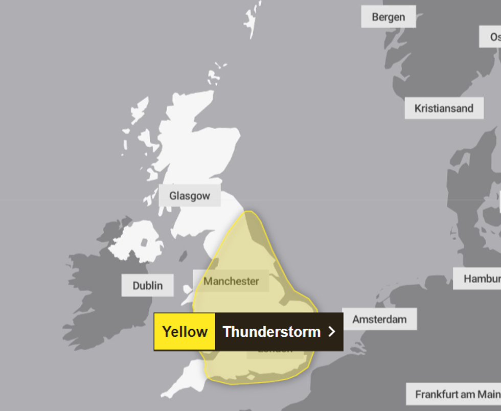 Yellow weather warning