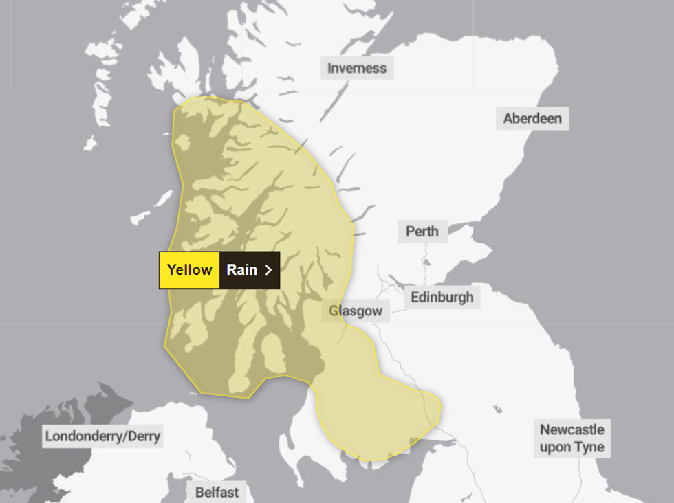 Yellow weather warning