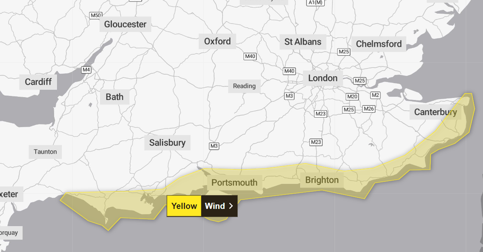 Yellow wind warning