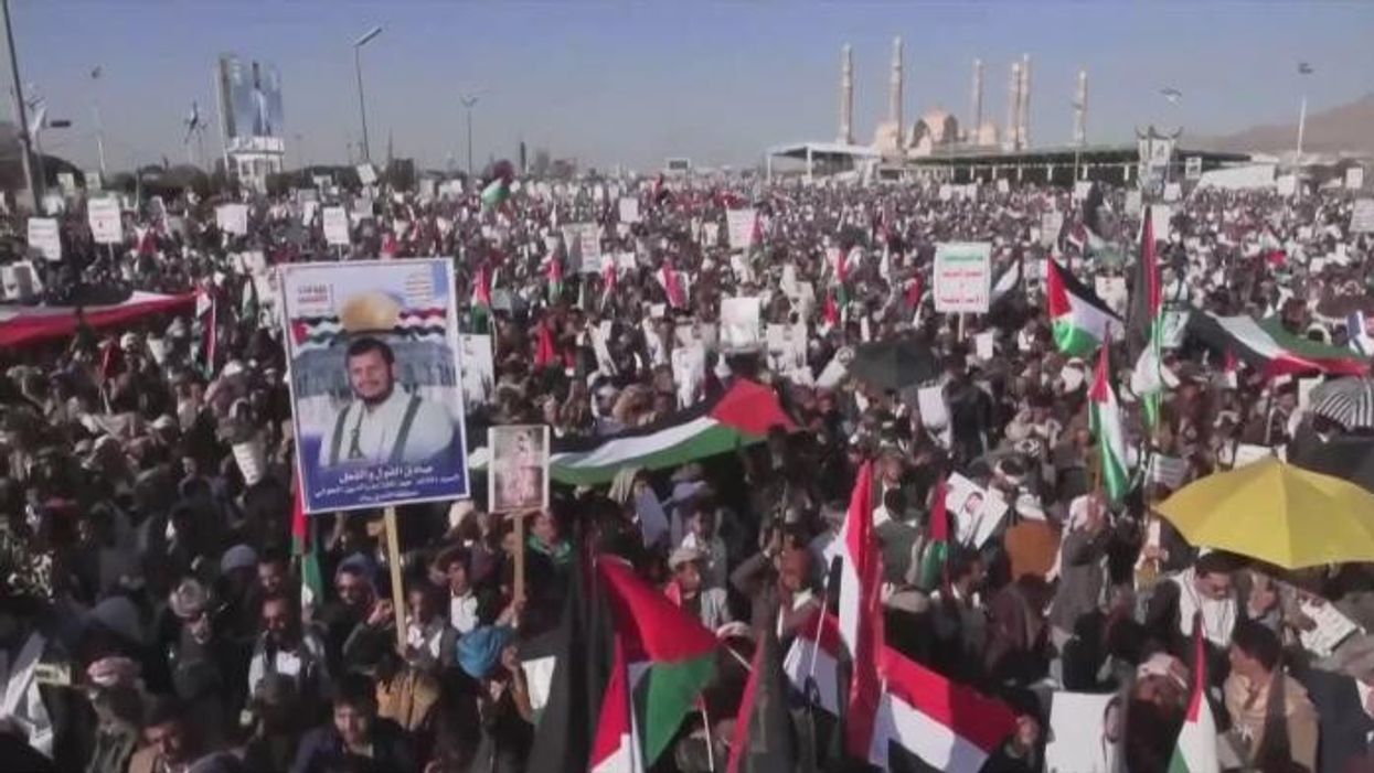 WATCH: Unbelievable footage as millions take to streets of Yemen in protest against UK and US air strikes