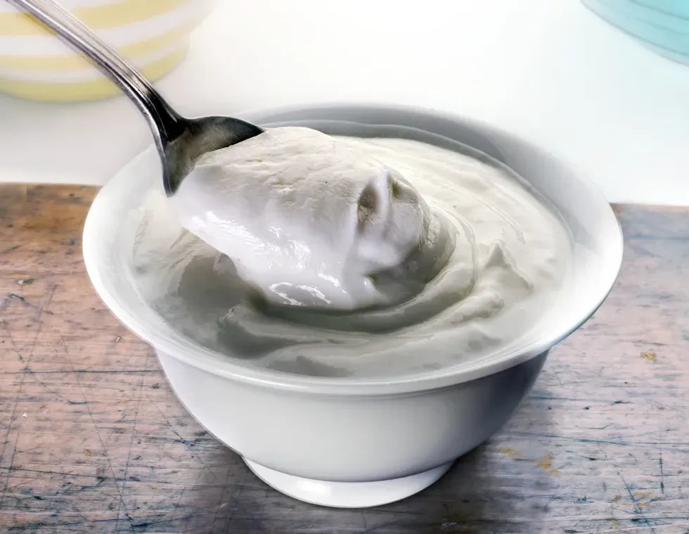 Yoghurt in a bowl
