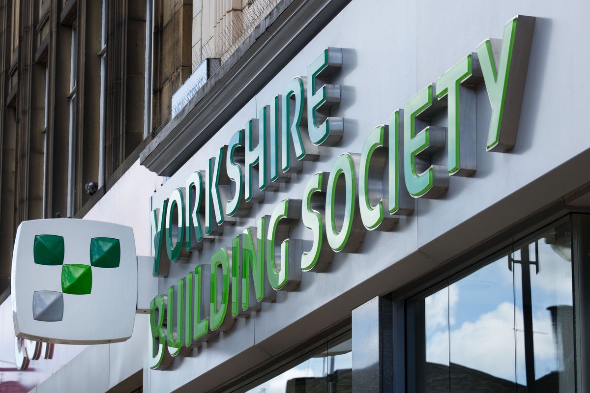 Yorkshire Building Society logo on high street store
