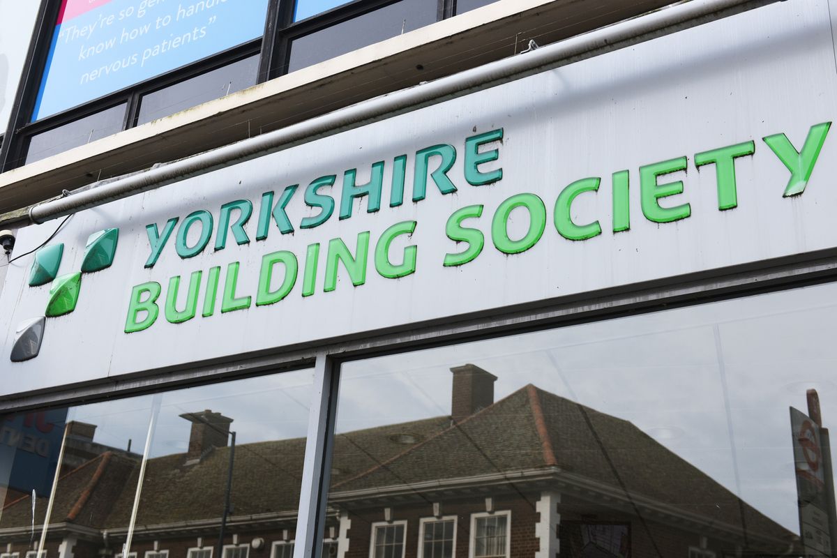 Yorkshire Building Society logo outside branch