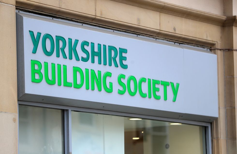 Yorkshire Building Society logo outside branch