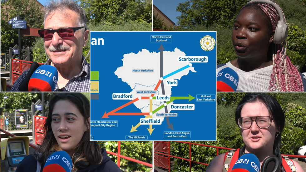 Yorkshire locals speaking to GB News and a map showing the plans local authorities have