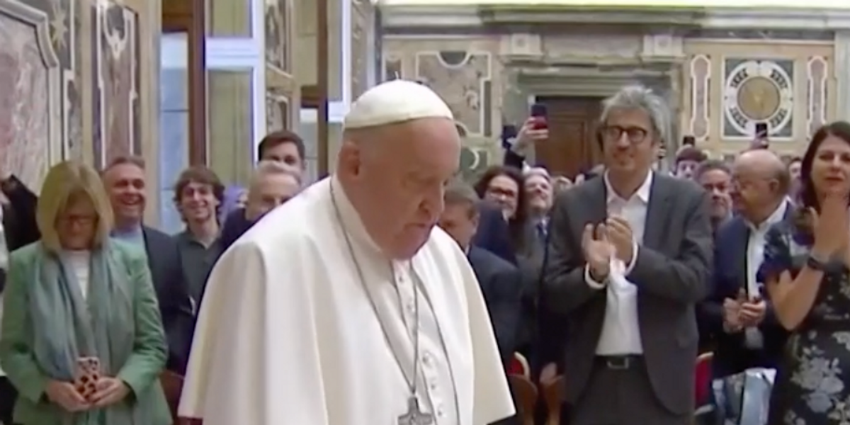 NextImg:WATCH: Pope Francis says 'it's not blasphemy' to laugh at God