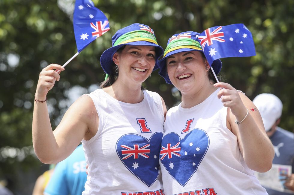 Young Aussies celebrating Australia Day