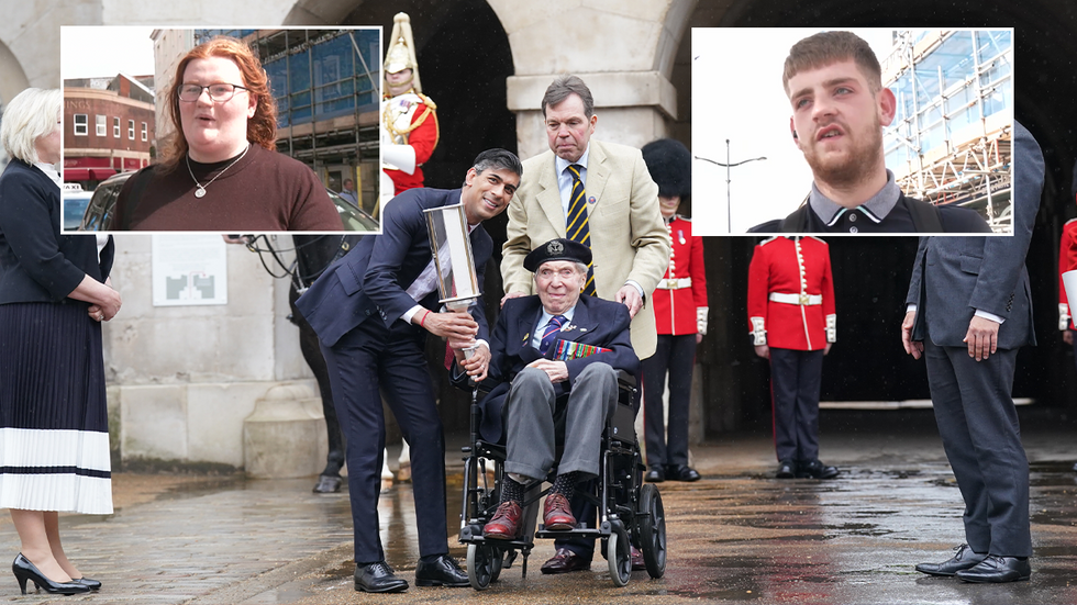 Young Britons, Rishi Sunak and D-Day veteran Peter Kent