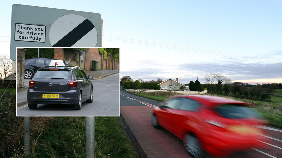 Young driver and speeding on UK road
