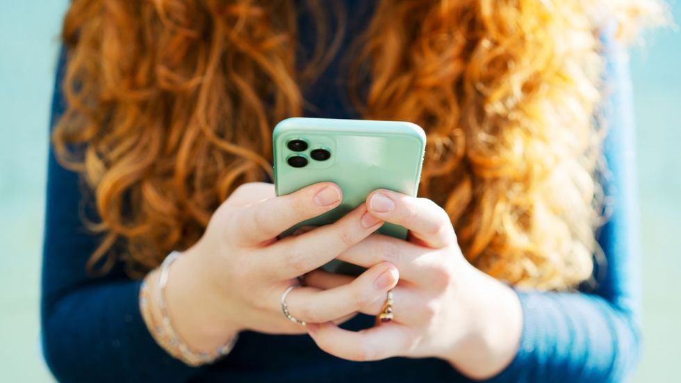 Young person on phone