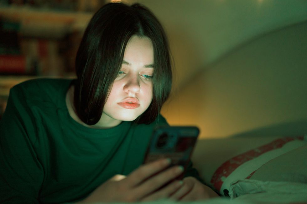 Young person on phone