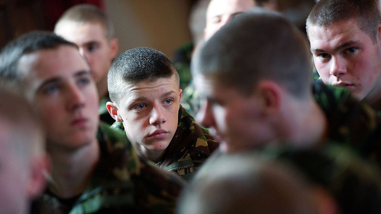 Young recruits in the British army