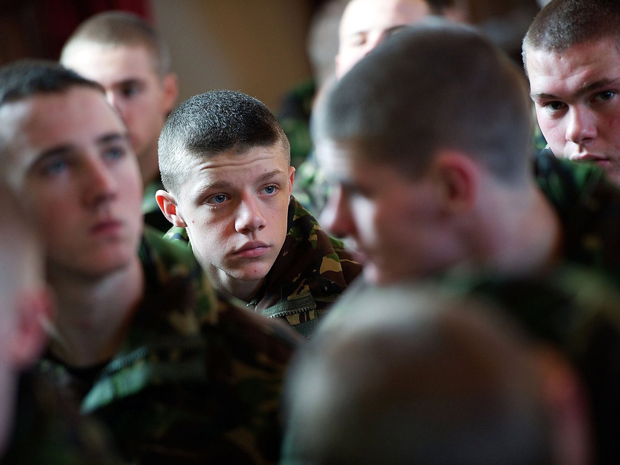 Young recruits in the British army