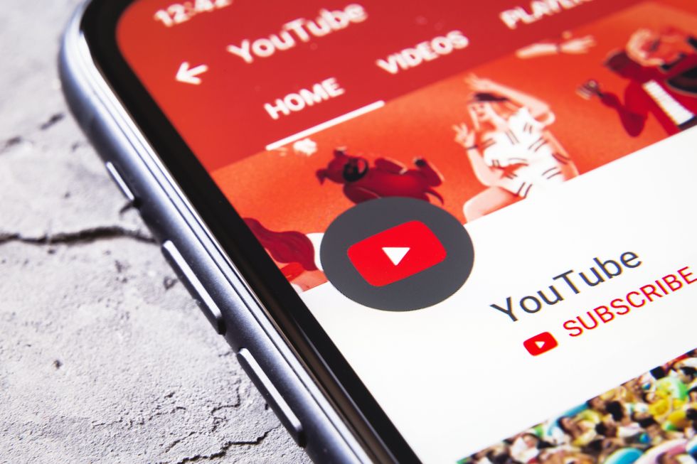 YouTube app pictured on a smartphone screen
