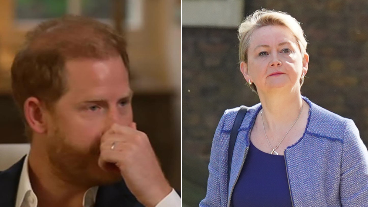 Yvette Cooper and Prince Harry