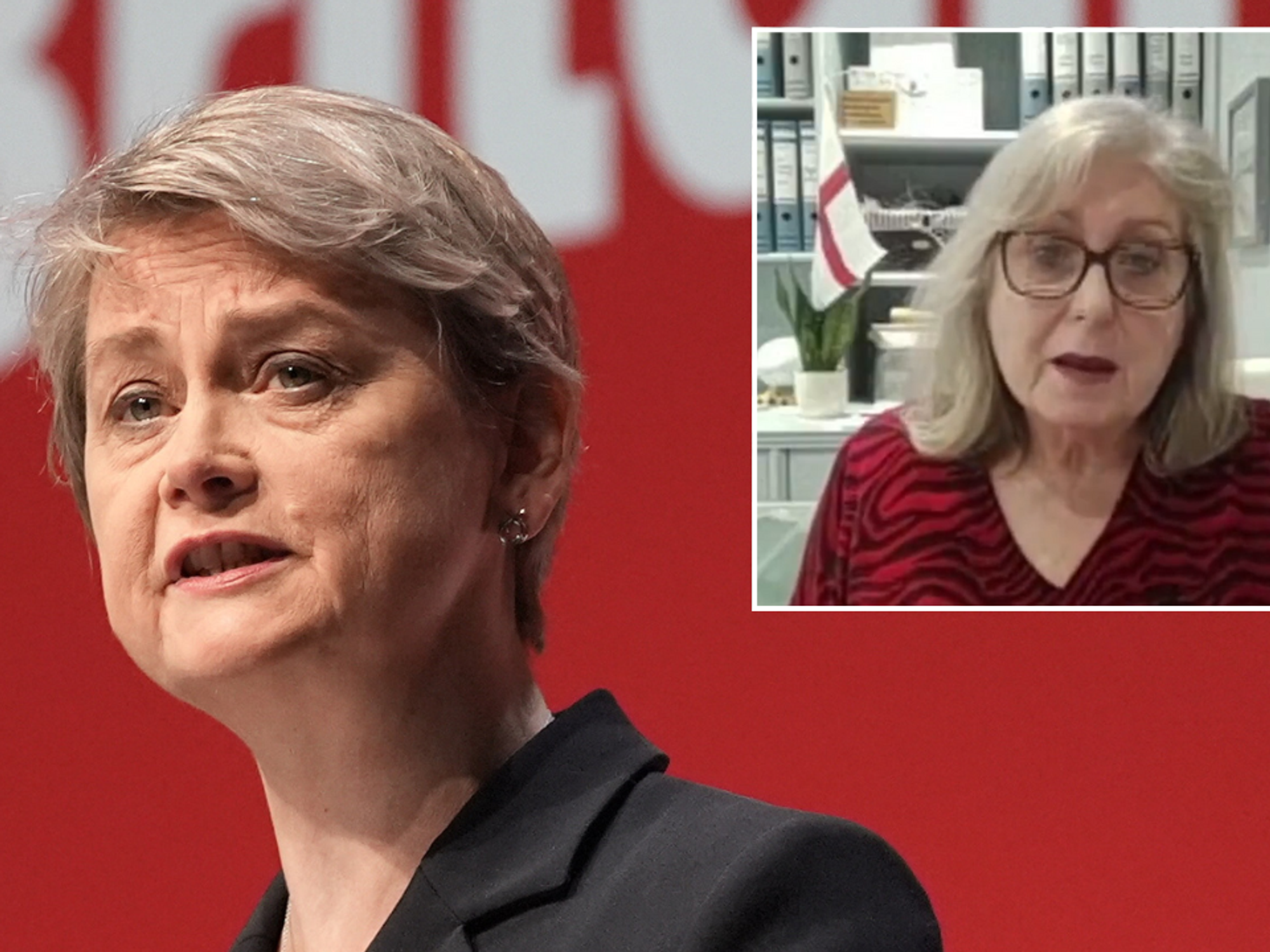 Yvette Cooper and Susan Hall