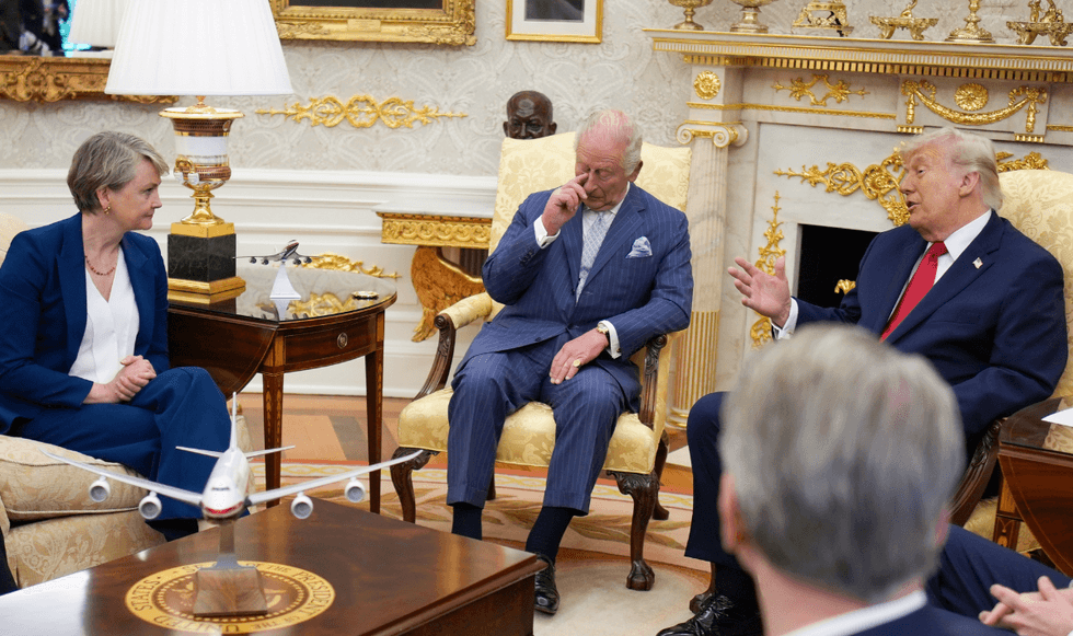 Yvette Cooper, King Charles and Donald Trump