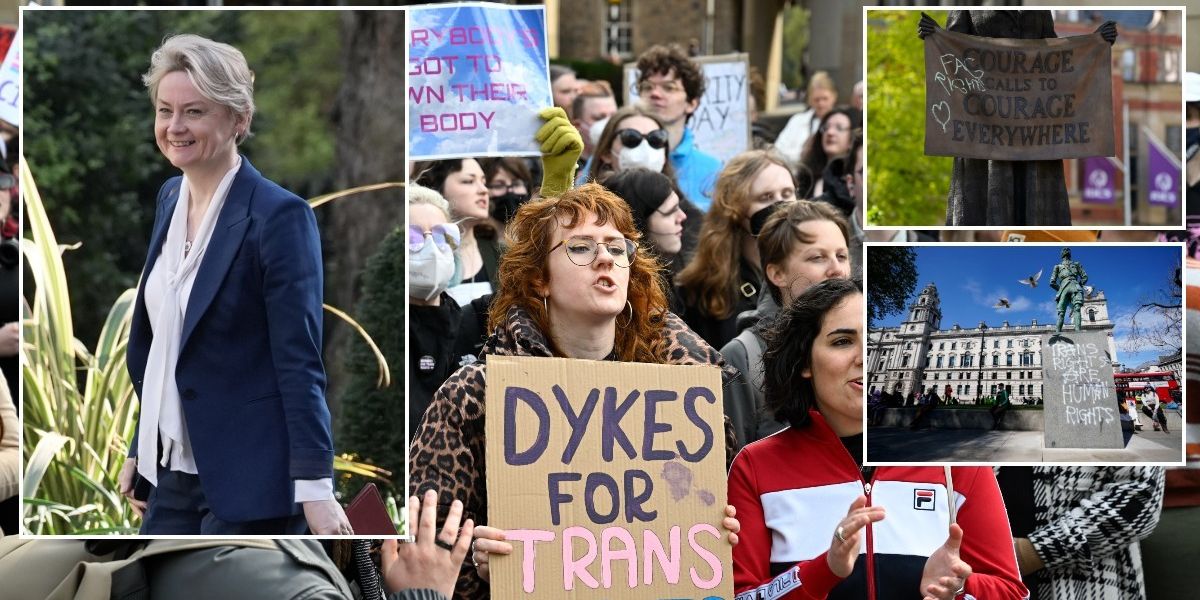 NextImg:'Disgraceful!' Yvette Cooper lashes out at trans activists after statues defaced in protest: 'Completely unacceptable'