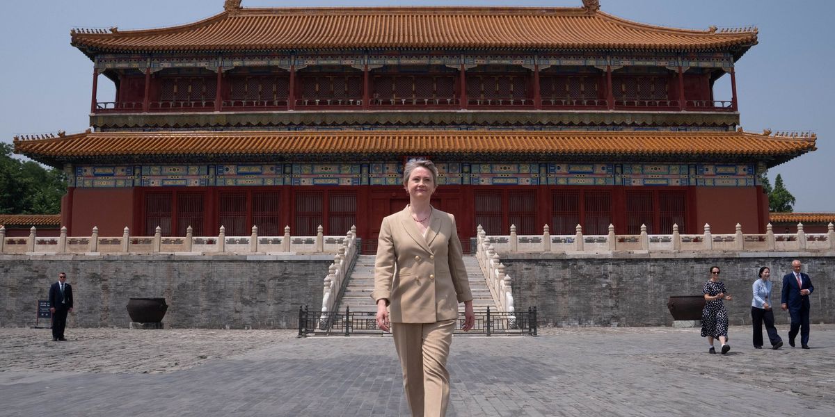 Yvette Cooper forced to use burner phone on China trip over spy threat Yvette Cooper forced to use burner phone on China trip over spy threat