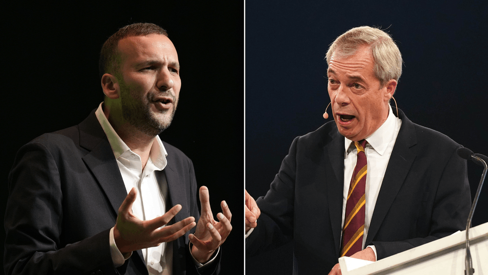 Zack Polanski and Nigel Farage