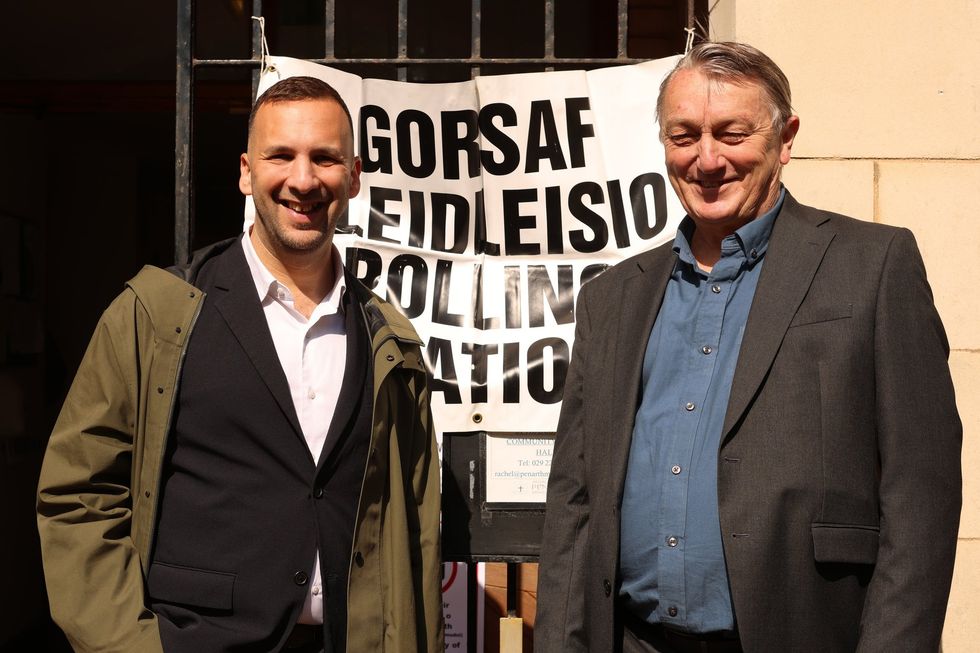 Zack Polanski (left) and Welsh Green leader Anthony Slaughter (right)