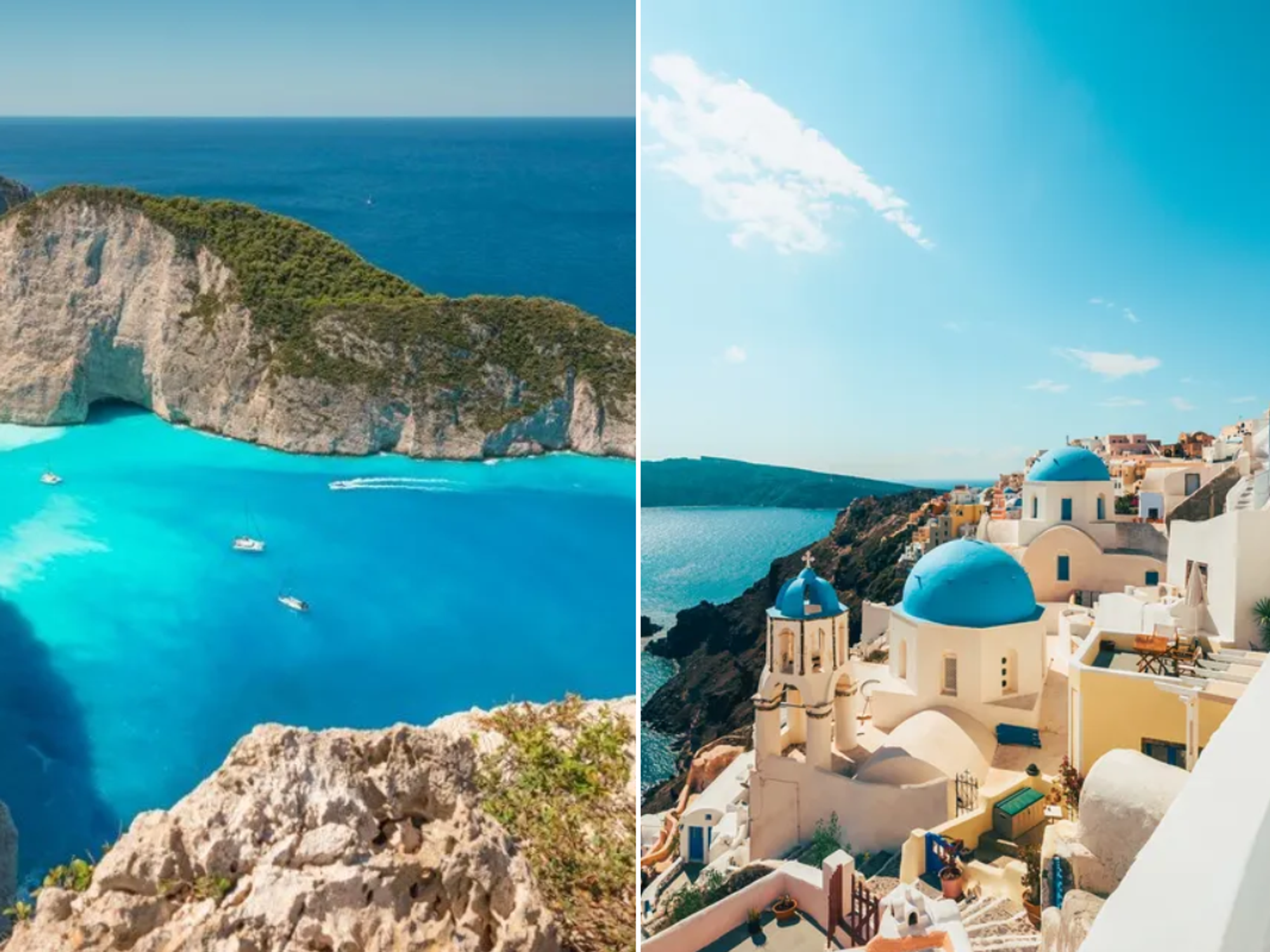 Zante Zakynthos / Santorini Greece