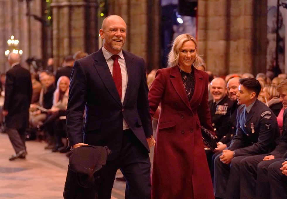 Zara and Mike Tindall arrived alongside other Royal Family members at the Christmas concert at Westminster Abbey