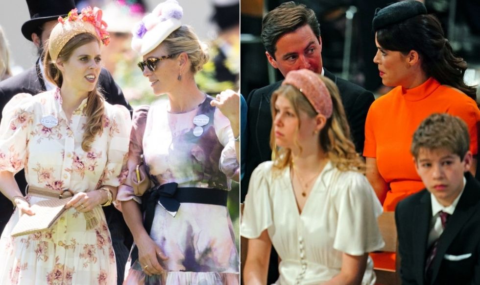 Zara, Beatrice, Eugenie and Louise