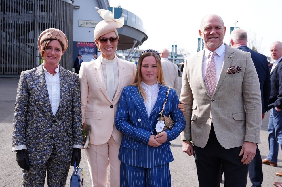 Zara, Mike, Mia Tindall