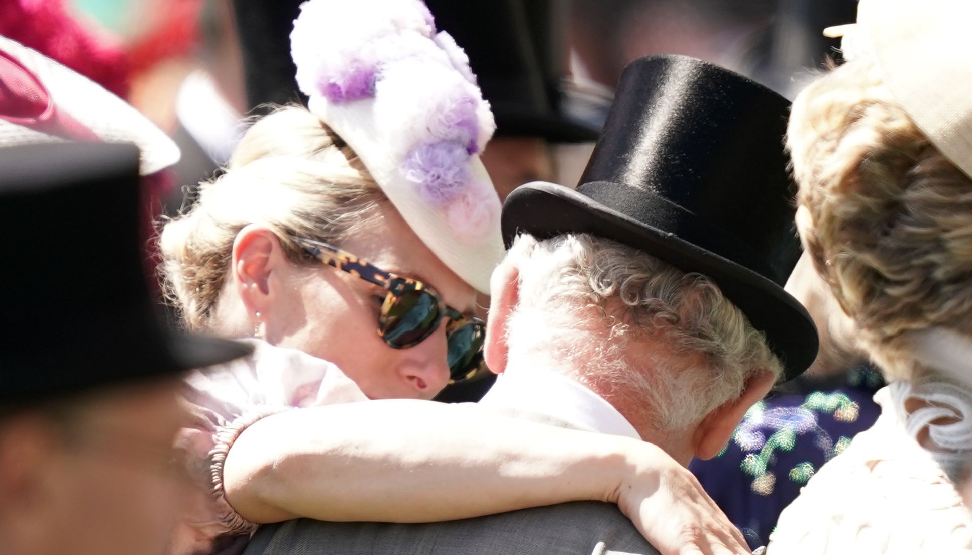 Zara Tindall greets The Prince of Wales during day one of Royal Ascot at Ascot Racecourse.
