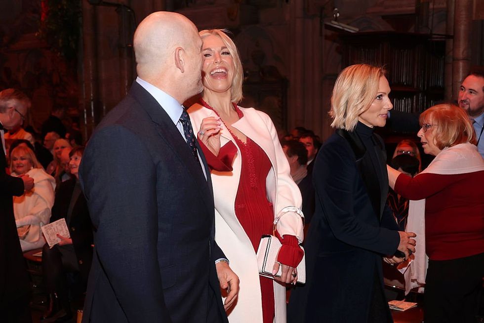 Zara Tindall, Mike Tindall and Hannah Waddingham